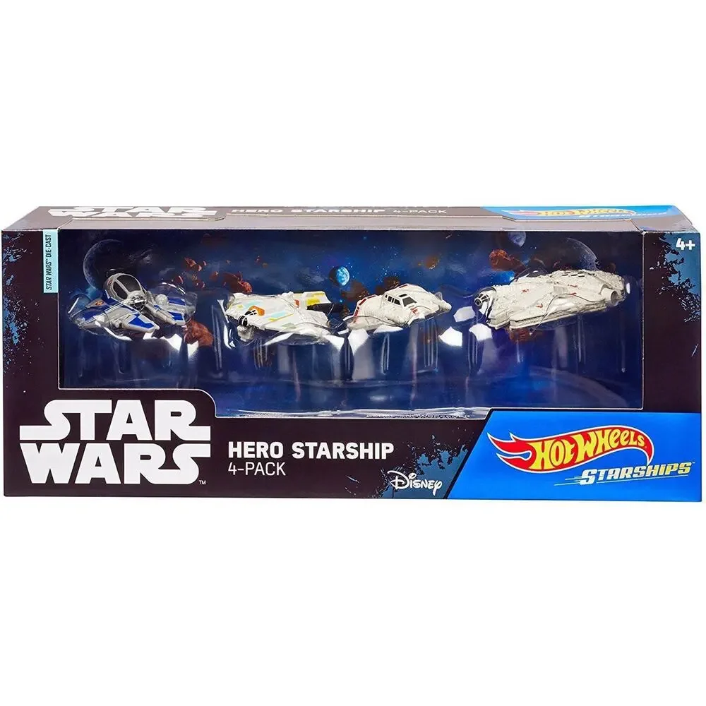 Hot Wheels Star Wars Hero Starship, 4-pack